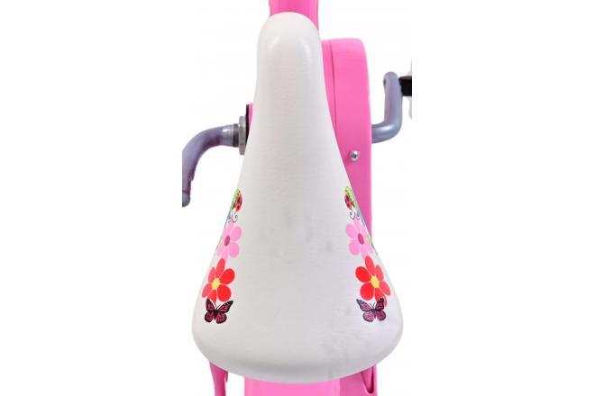 Volare Flowerie Kinderfiets - Meisjes - 10 inch - Roze/Wit