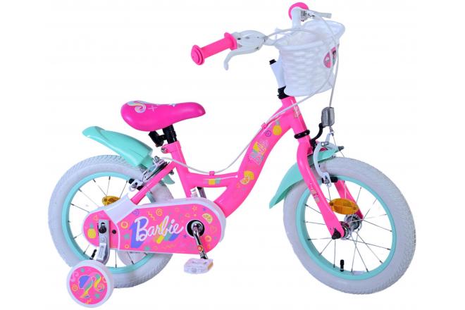 Vélo enfant Barbie - Filles - 14 pouces - Rose - Freins à deux mains