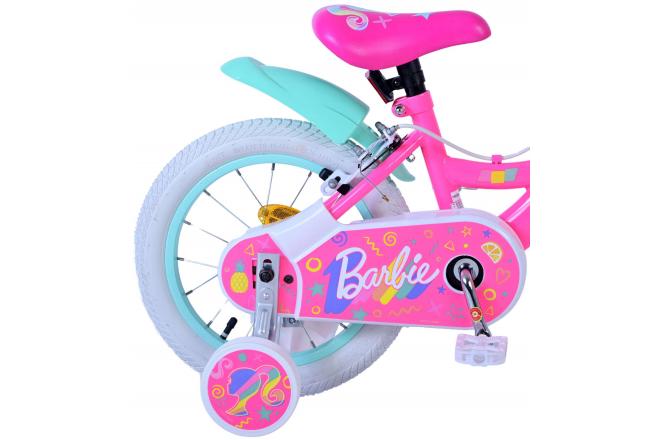 Vélo enfant Barbie - Filles - 14 pouces - Rose - Freins à deux mains