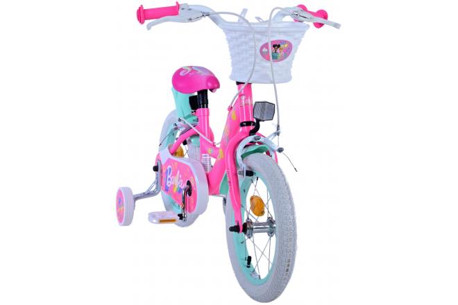 Vélo enfant Barbie - Filles - 14 pouces - Rose - Freins à deux mains