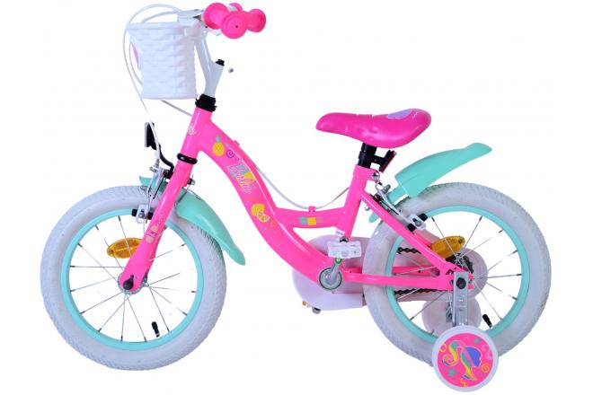 Vélo enfant Barbie - Filles - 14 pouces - Rose - Freins à deux mains