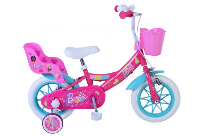 Vélo enfant Barbie - Filles - 12 pouces - Rose