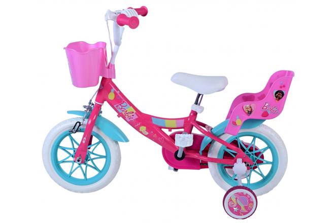 Vélo enfant Barbie - Filles - 12 pouces - Rose