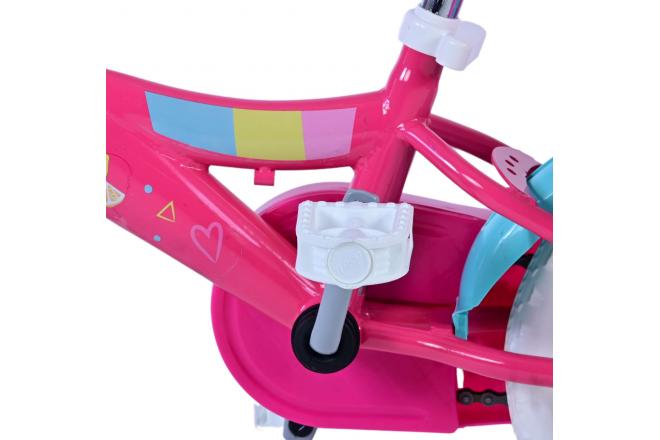 Vélo enfant Barbie - Filles - 12 pouces - Rose