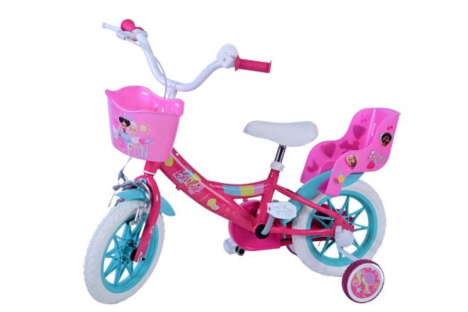 Vélo enfant Barbie - Filles - 12 pouces - Rose