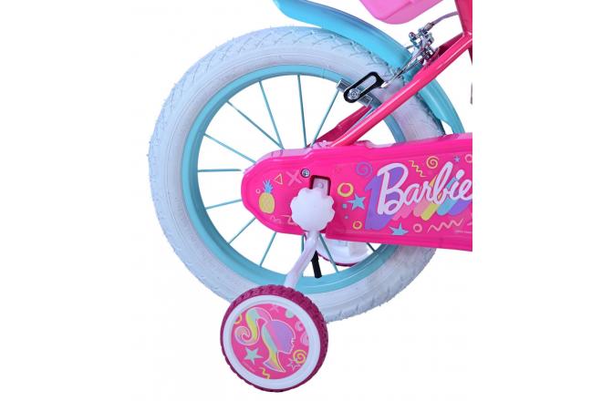 Vélo enfant Barbie - Filles - 14 pouces - Rose - Freins à deux mains