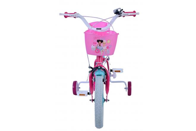 Vélo enfant Barbie - Filles - 14 pouces - Rose - Freins à deux mains