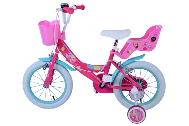 Vélo enfant Barbie - Filles - 14 pouces - Rose - Freins à deux mains