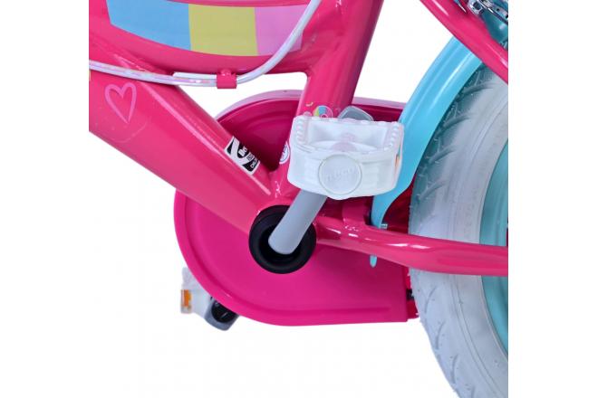 Vélo enfant Barbie - Filles - 14 pouces - Rose - Freins à deux mains
