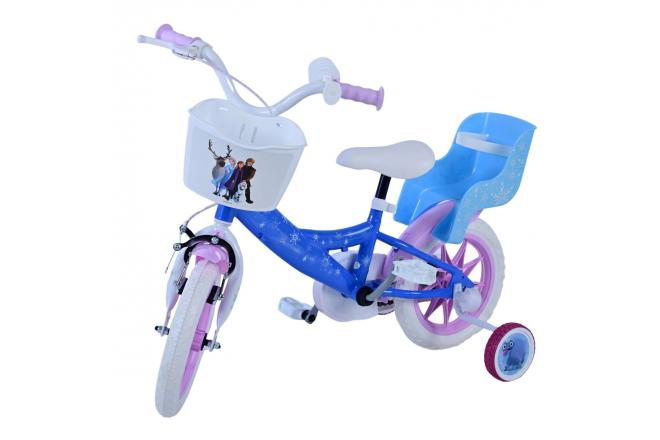 Vélo enfant Frozen - Filles - 12 pouces - Bleu