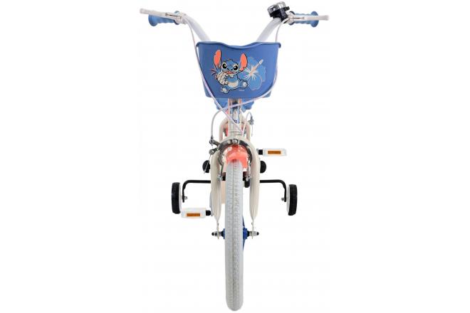 Vélo enfant Disney Stitch - Filles - 16 pouces - Bleu corail crème - Freins à deux mains