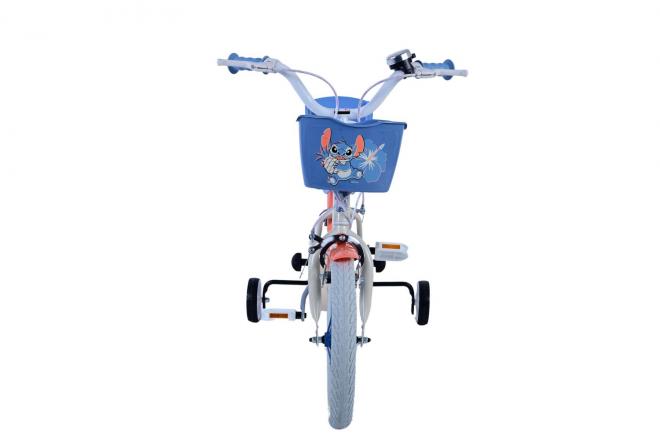 Vélo enfant Disney Stitch - Filles - 14 pouces - Bleu corail crème - Freins à deux mains