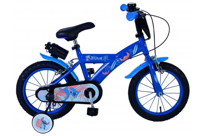 Vélo enfant Stitch - Garçons - 14 pouces - Bleu - Freins à deux mains