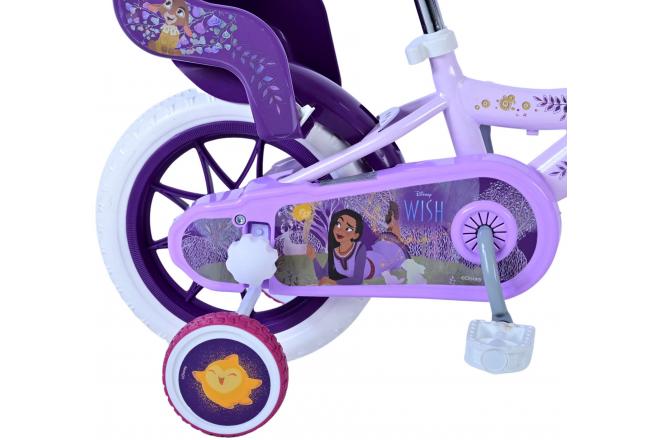 Vélo enfant Disney Wish - Filles - 12 pouces - Violet