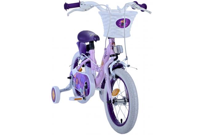 Vélo enfant Disney Wish - Filles - 14 pouces - Violet - Freins à deux mains