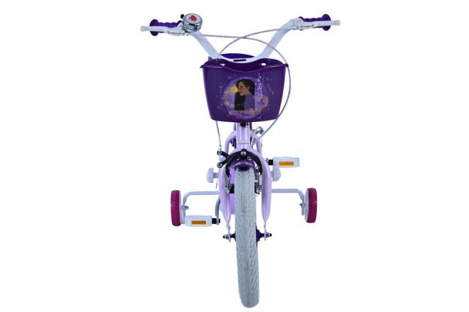 Vélo enfant Disney Wish - Filles - 14 pouces - Violet - Freins à deux mains