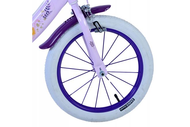 Vélo enfant Disney Wish - Filles - 16 pouces - Violet - Freins à deux mains