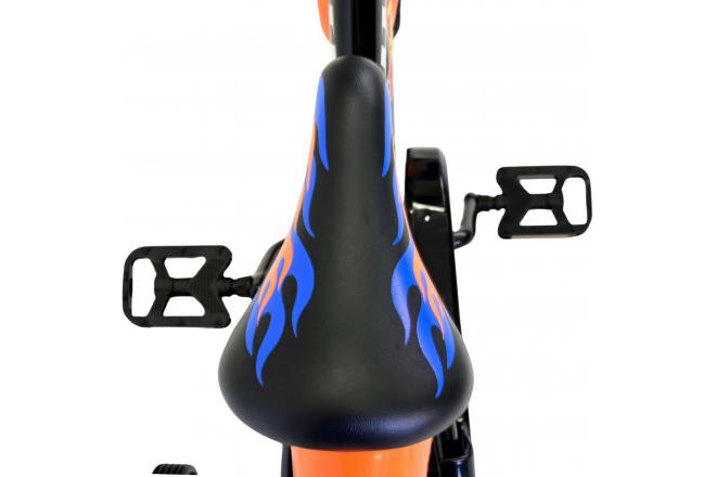 Vélo Hot Wheels pour enfants - Garçons - 14 pouces - Noir Orange Bleu