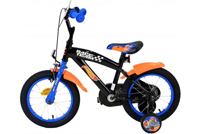 Vélo Hot Wheels pour enfants - Garçons - 14 pouces - Noir Orange Bleu