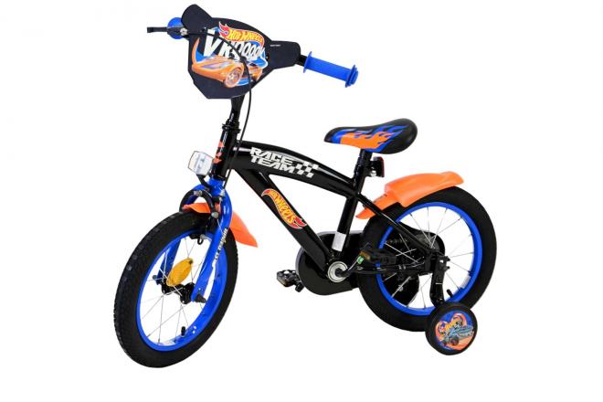 Vélo Hot Wheels pour enfants - Garçons - 14 pouces - Noir Orange Bleu