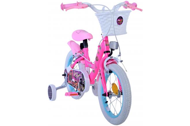 Vélo enfant LOL Surprise - Filles - 14 pouces - Rose - Freins à deux mains