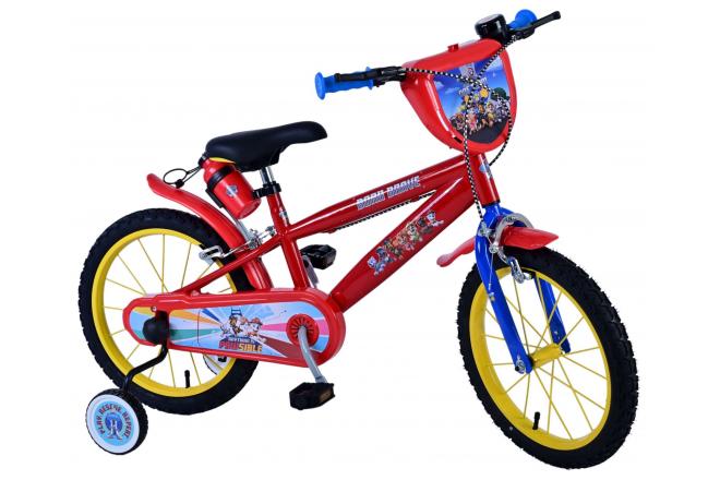 Vélo enfant Paw Patrol - Garçons - 16 pouces - Rouge - Freins à deux mains