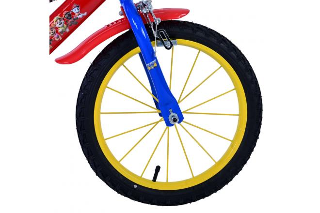 Vélo enfant Paw Patrol - Garçons - 16 pouces - Rouge - Freins à deux mains