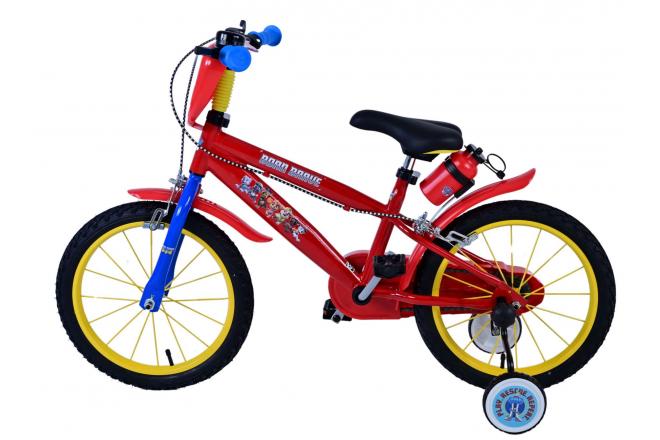 Vélo enfant Paw Patrol - Garçons - 16 pouces - Rouge - Freins à deux mains