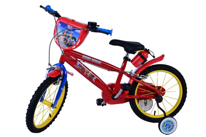 Vélo enfant Paw Patrol - Garçons - 16 pouces - Rouge - Freins à deux mains