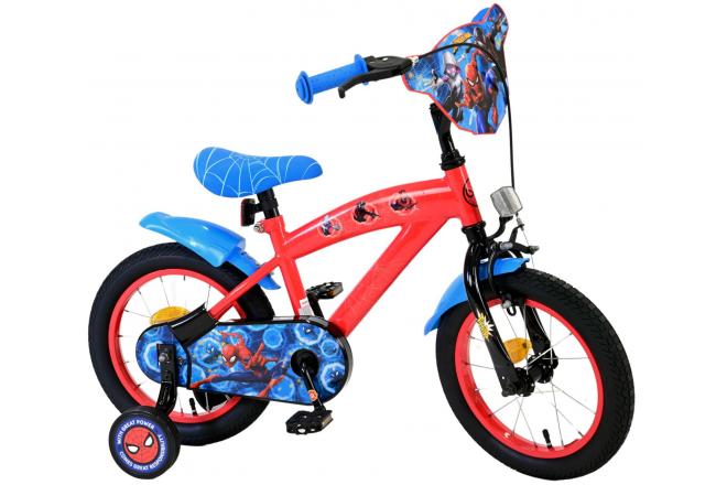 Vélo enfant Marvel Spider-Man - Garçons - 14 pouces - Rouge/Bleu