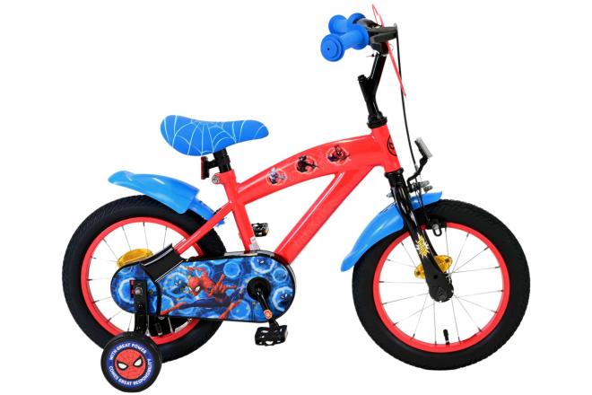 Vélo enfant Marvel Spider-Man - Garçons - 14 pouces - Rouge/Bleu