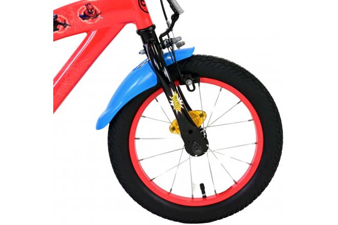 Vélo enfant Marvel Spider-Man - Garçons - 14 pouces - Rouge/Bleu