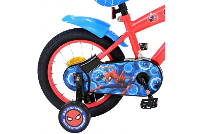 Vélo enfant Marvel Spider-Man - Garçons - 14 pouces - Rouge/Bleu