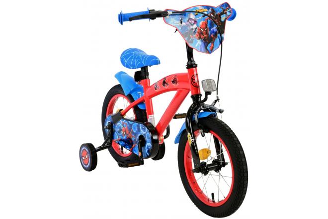 Vélo enfant Marvel Spider-Man - Garçons - 14 pouces - Rouge/Bleu