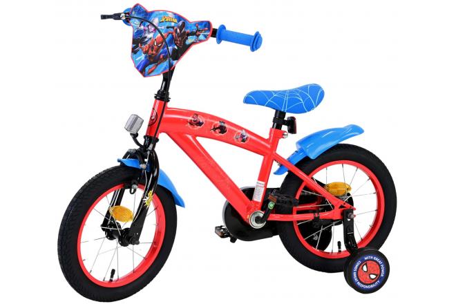 Vélo enfant Marvel Spider-Man - Garçons - 14 pouces - Rouge/Bleu