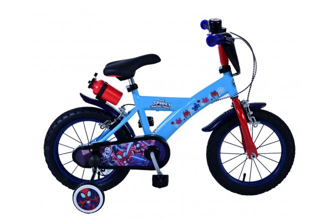 Vélo enfant Spidey - Garçons - 14 pouces - Bleu - Freins à deux mains