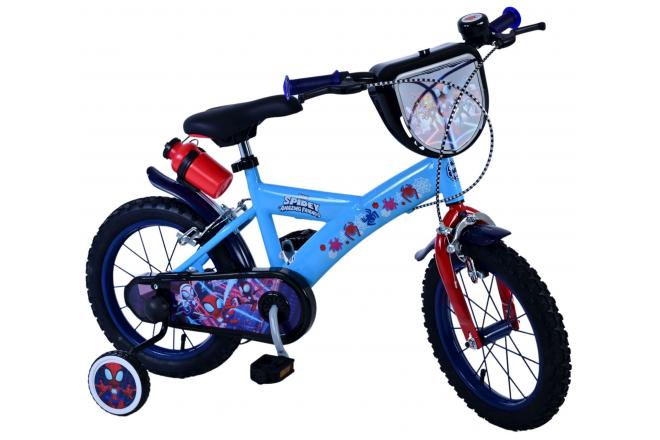 Vélo enfant Spidey - Garçons - 14 pouces - Bleu - Freins à deux mains