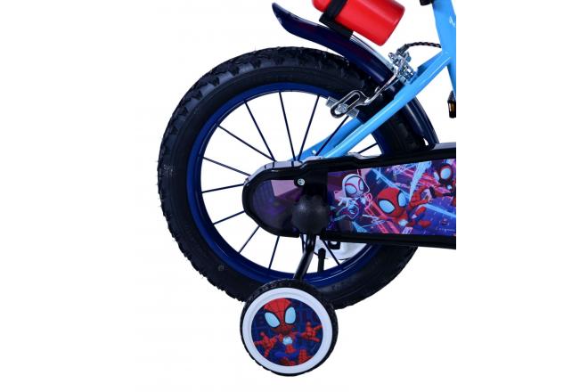 Vélo enfant Spidey - Garçons - 14 pouces - Bleu - Freins à deux mains