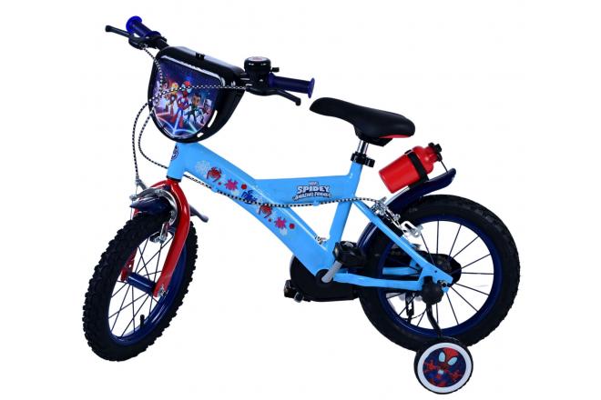 Vélo enfant Spidey - Garçons - 14 pouces - Bleu - Freins à deux mains