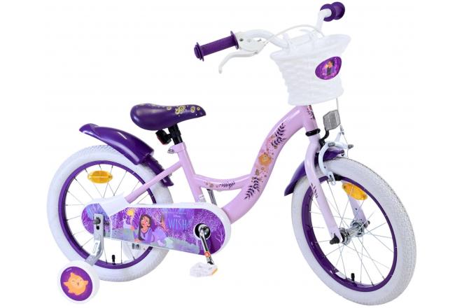 Vélo enfant Disney Wish - Filles - 14 pouces - Violet