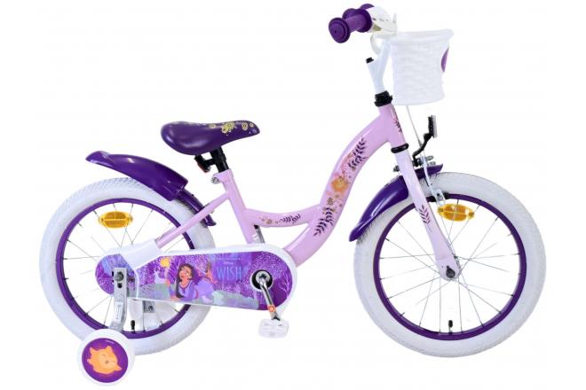 Vélo enfant Disney Wish - Filles - 16 pouces - Violet