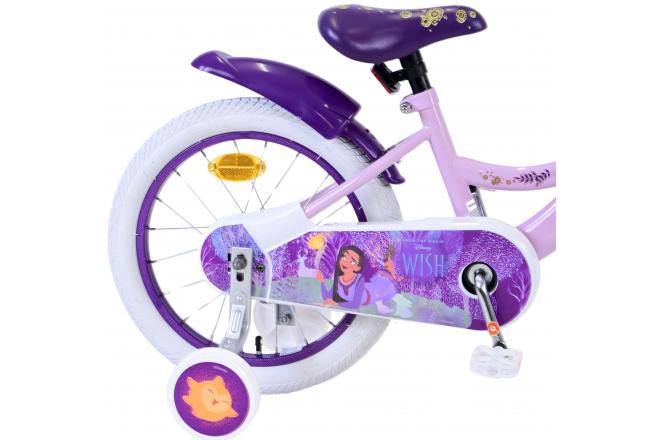 Vélo enfant Disney Wish - Filles - 16 pouces - Violet