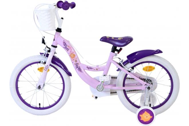 Vélo enfant Disney Wish - Filles - 16 pouces - Violet - Freins à deux mains