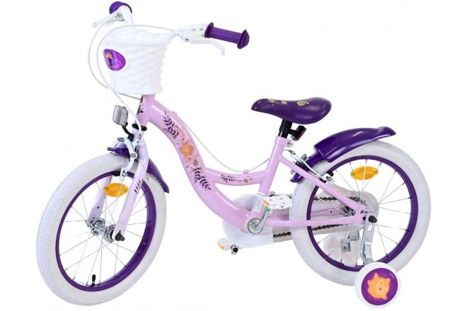 Vélo enfant Disney Wish - Filles - 16 pouces - Violet - Freins à deux mains