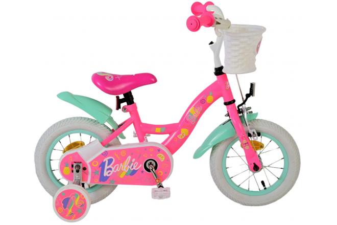 Vélo enfant Barbie - Filles - 12 pouces - Rose