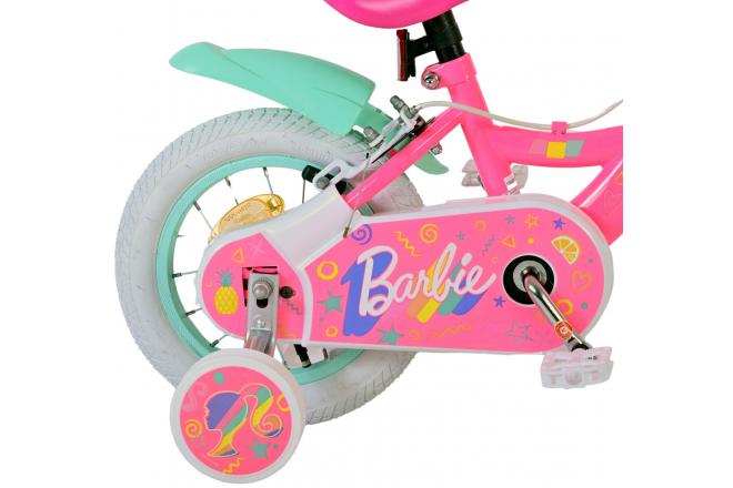 Vélo enfant Barbie - Filles - 12 pouces - Rose - Freins à deux mains