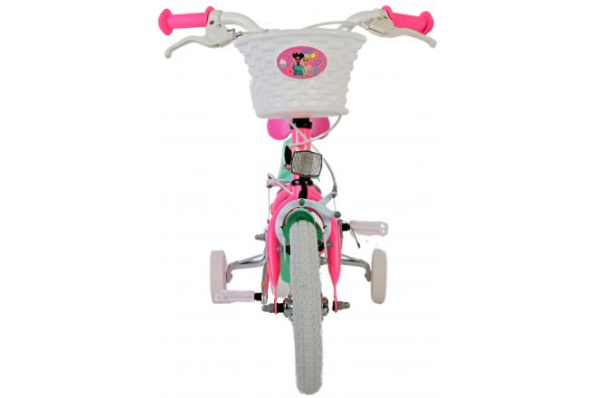 Vélo enfant Barbie - Filles - 12 pouces - Rose - Freins à deux mains