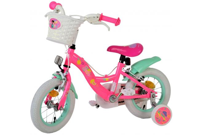 Vélo enfant Barbie - Filles - 12 pouces - Rose - Freins à deux mains