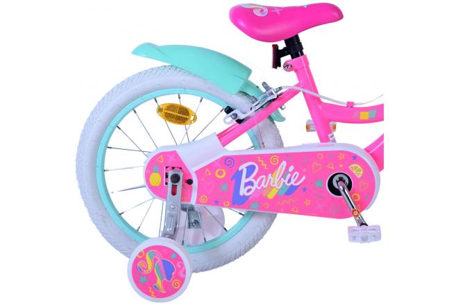 Vélo enfant Barbie - Filles - 16 pouces - Rose - Freins à deux mains