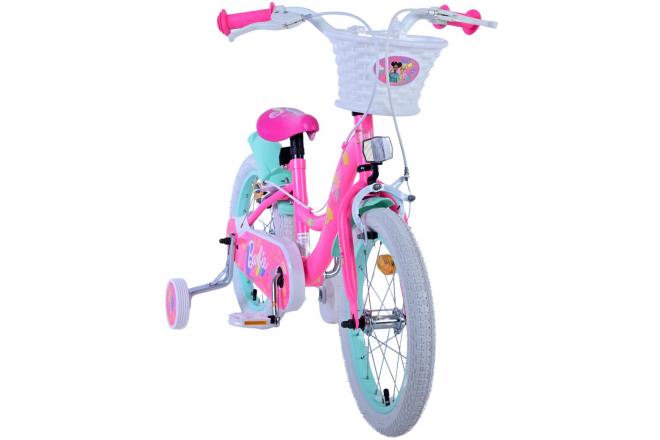 Vélo enfant Barbie - Filles - 16 pouces - Rose - Freins à deux mains